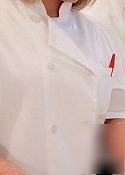 White value chef coat with short sleeves xs - xl