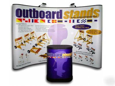 10' custom popup display.free banner & literature stand