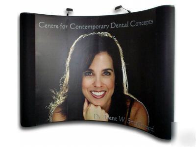 10' custom popup display.free banner & literature stand
