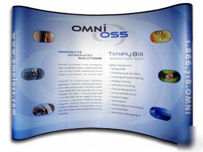 10' custom popup display.free banner & literature stand