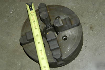 4 jaw reversible 8IN lathe chuck 2.125 thru plain back