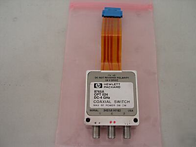 Hp/agilent 8765A dc - 4GHZ coaxial switch 1P2T