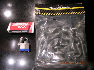 Master lock chain and lock