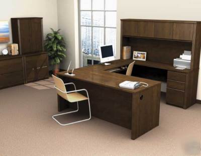 New 6PC u-shape executive office desk set, #be-pst+U1