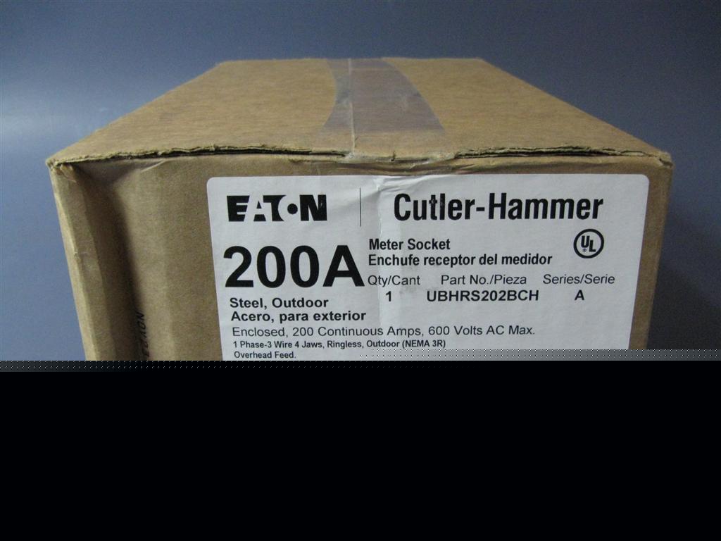 New eaton cutler hammer 200A outdoor meter socket 