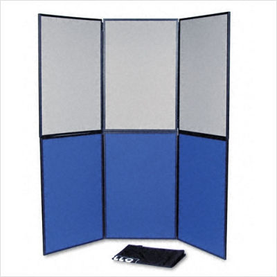 Showit six-panel display system black pvc frame