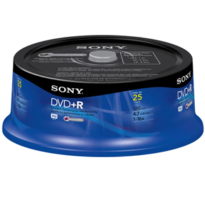 Sony 25DPW47RS2 -sony 4X dvd+rw media - w/ 2 y