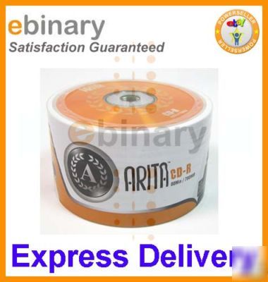 New 50 arita cd-r 80MIN 52X blank disc 700MB recordable 