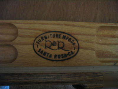 R + r furniture mfg usa oak s/roll top desk double