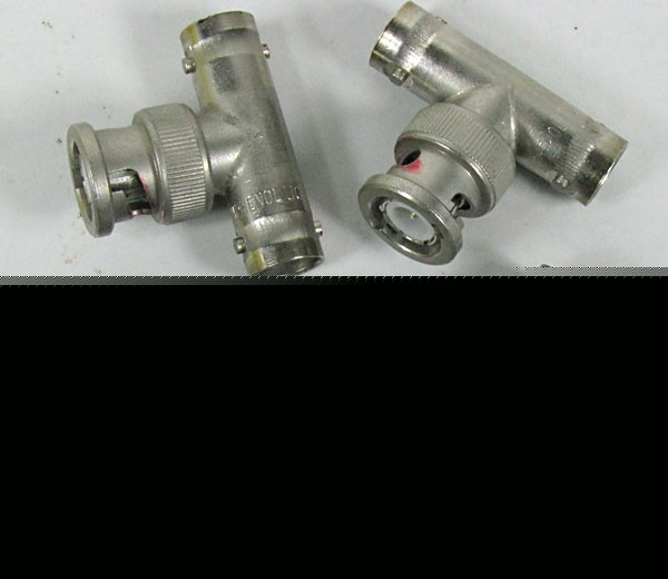 4 bnc t adapter connector male / female coupler