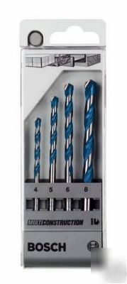 Bosch 2607018285 set of 4 multi construction drill bits