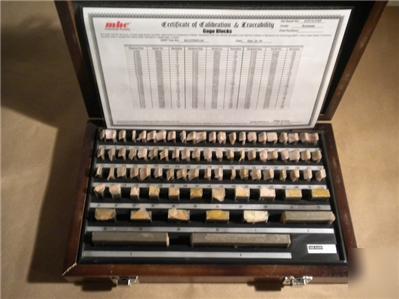 New brand ~mhc gage block set (81 pcs.) with wood box 