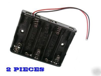 2 x 5 aa battery holder case support de batterie accu 