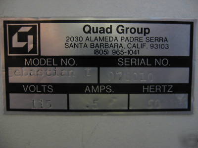 Sebastian 1 adherence tester, quad group