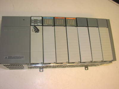 Allen bradley slc 500 5/04 cpu 7-slot w/ modules