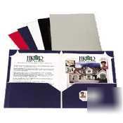 Avery-dennison 2 pocket folder corner tabs blue |1