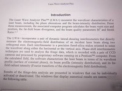 Blue sky research interferometer laser wave analyzer