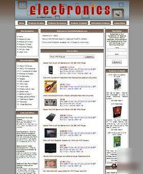 Electronics affiliate shop website, free domain name.