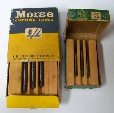 Morse carbon steel hand taps 5 - 40 nc & 3/16 ns