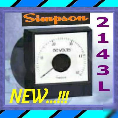 New simpson 2143L ac voltage 250 long scale panel meter 