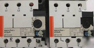 Sprecher schuh non-reversing contactors CA3-72 pair