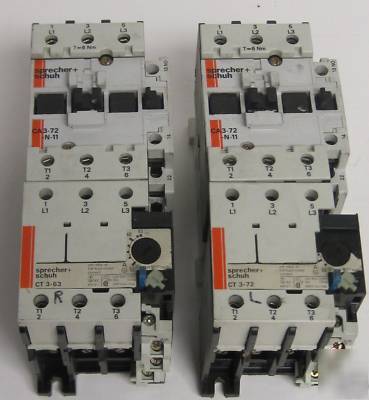 Sprecher schuh non-reversing contactors CA3-72 pair