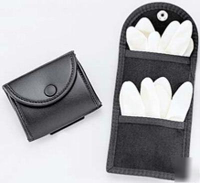 Uncle mike's double latex glove pouch, black #74961 