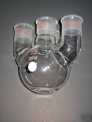 Boiling flask, 4-neck, 29/26 + 10/30, 250ML kontes
