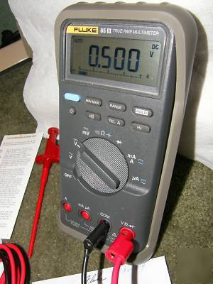 Fluke 85 iii trms digital multimeter dmm meter w extras
