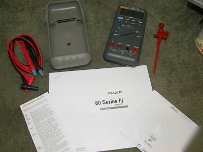 Fluke 85 iii trms digital multimeter dmm meter w extras