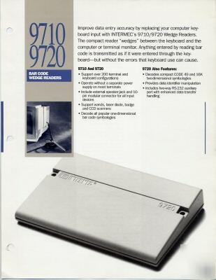 Intermec 9720 FO1 bar code wedge reader & 1283A02 pen