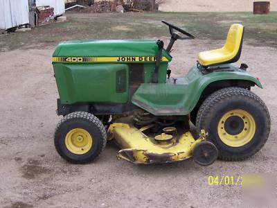 John deer 400 garden tractor mower