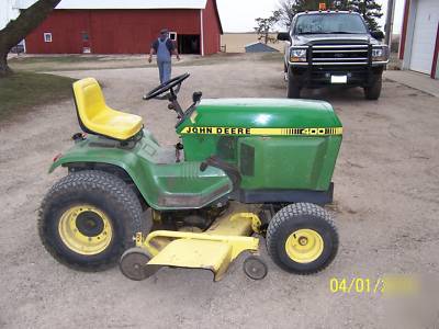 John deer 400 garden tractor mower