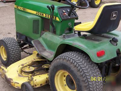 John deer 400 garden tractor mower