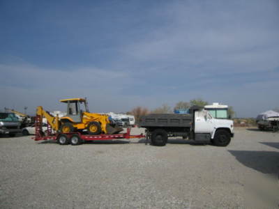 New jcb 210-s backhoe, trailer, chevy c-70 dumptruck