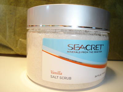 New seacret vanilla dead sea salt scrub 24 oz ** **