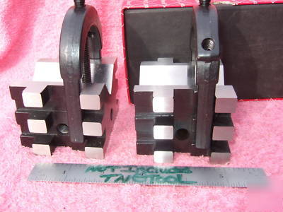 New starrett 568 v-blocks(2)w/clamps xlnt $383 when wow