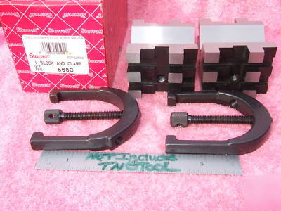 New starrett 568 v-blocks(2)w/clamps xlnt $383 when wow