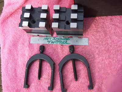 New starrett 568 v-blocks(2)w/clamps xlnt $383 when wow