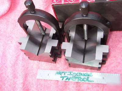 New starrett 568 v-blocks(2)w/clamps xlnt $383 when wow