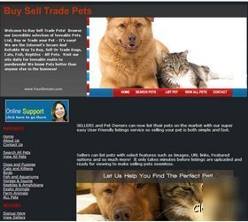 Pet classifieds website. list cats, dogs, birds items.