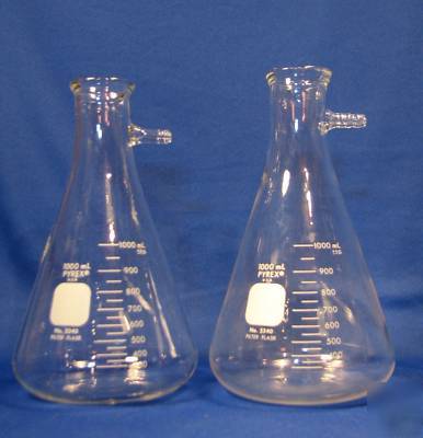 PyrexÂ® filter flask 1000ML #5340 lot of 2