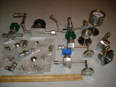 S.s. valves assortment swagelock,atech,nupro 