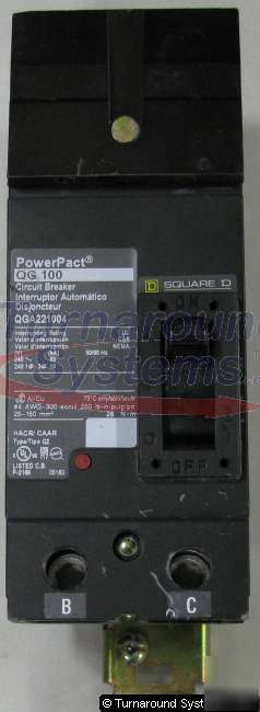 Square d QGA221004 circuit breaker, 100 amp, guaranteed