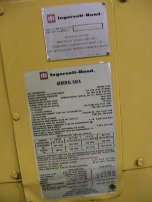 Used ingersoll rand air compressor model G150