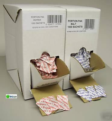 Portion controlled salt & pepper sachets x 2000 