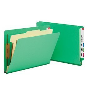 Smead end tab classification folders 1 divider 26827 l