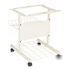 Balt adjustable single printer stand wprintout basket