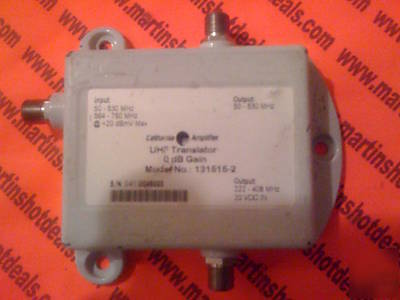 California amplifier uhf translator model 131515-1