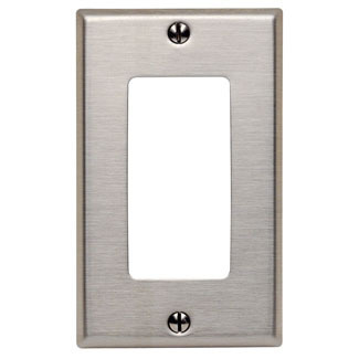 Leviton decora stainless steel wallplate 1 gang 84401